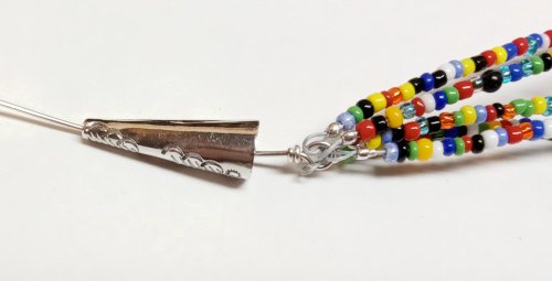 Judy Larson's Summer Fun Necklace - , Beading, Loops, Wire Loop, Wrapped Wire Loop, Beads, Slide the 20-gauge wire